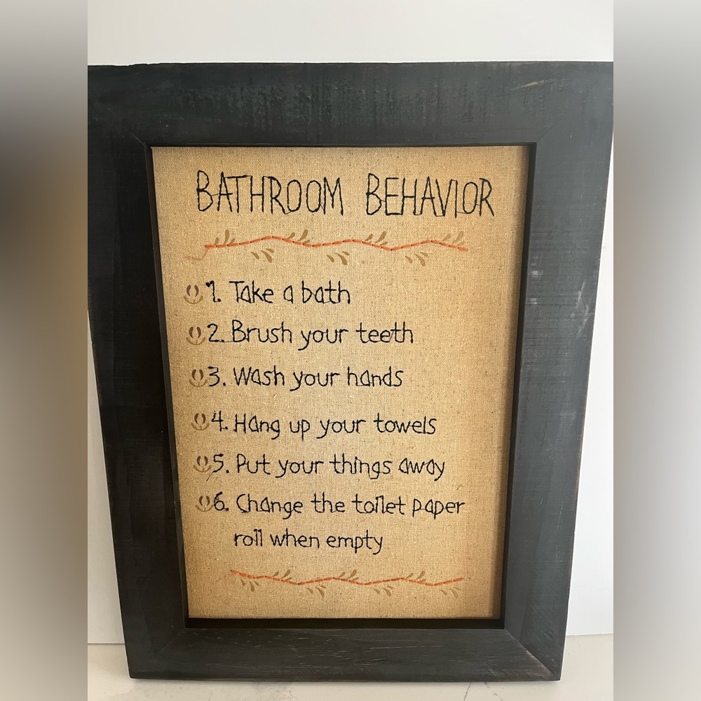 Farmhouse Bathroom Sign